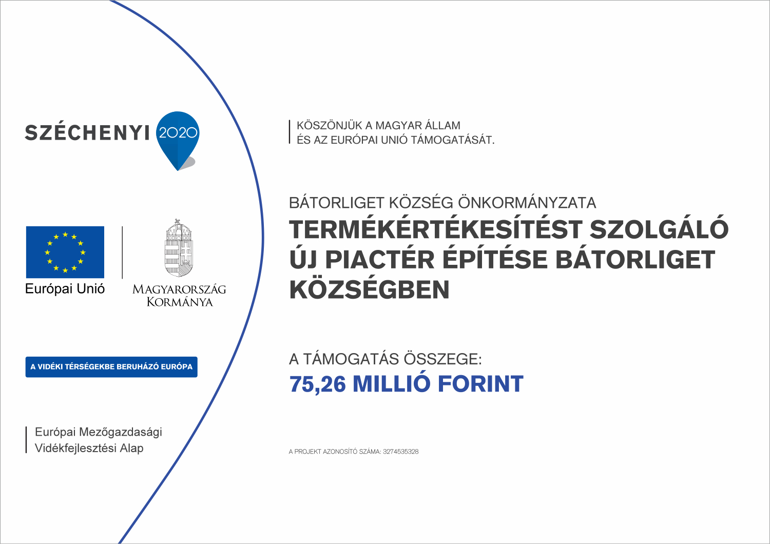 Piactér pályázati tábla
